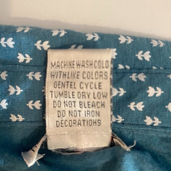 Hasting & Smith Teal and White Button Top - Size PXL - Picture 7 of 7